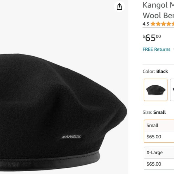 Kangol Men, Women Wool Beret - Picture 3 of 3